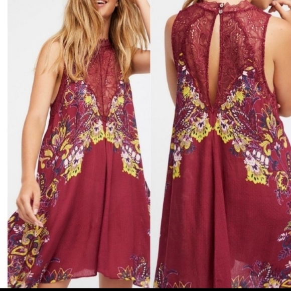 Free People Intimately Marsha Wine dress - Picture 3 of 12